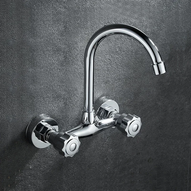 壁掛け式キッチンミキサータップ,ダブルハンドル,温水および冷 - Commercial Kitchen Taps のレビューと価格