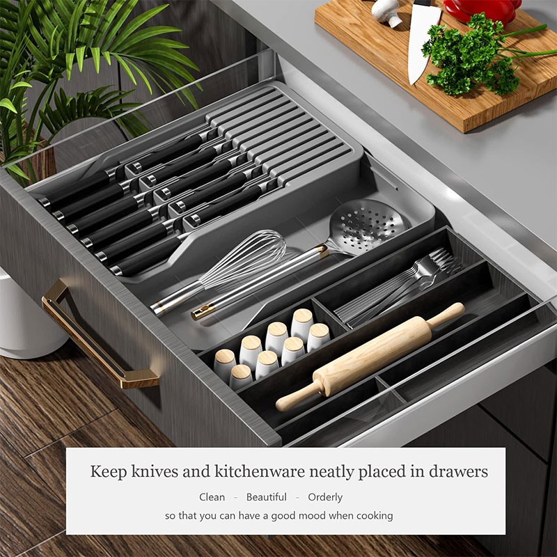 拡張可能なオーガナイザー付きナイフブロックホルダー、キッチン - Commercial Kitchen Knife Holder のレビューと価格