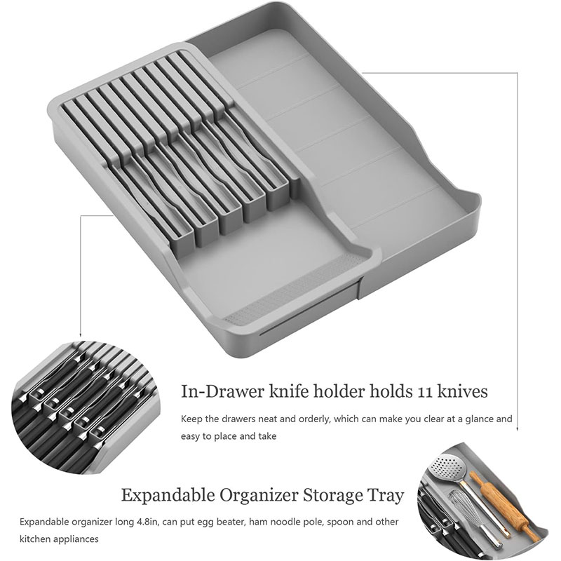拡張可能なオーガナイザー付きナイフブロックホルダー、キッチン - Commercial Kitchen Knife Holder のレビューと価格