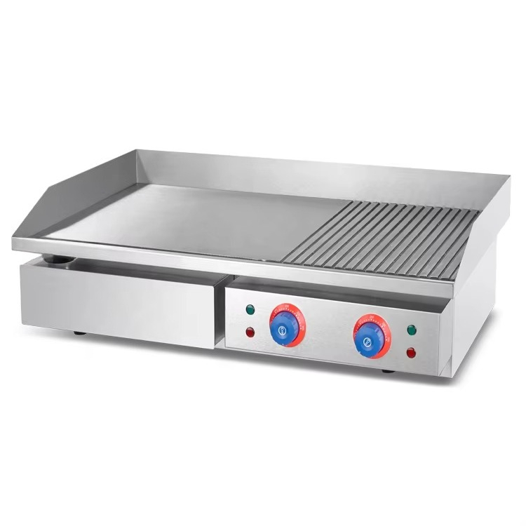 業務用厨房ステンレス製大型フラット機器卓上パンケーキピザバー - Electric Griddle Flat Top のレビューと価格