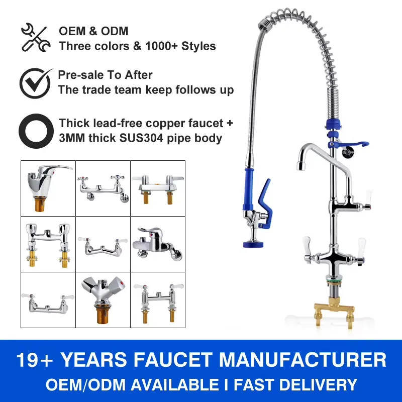 業務用厨房・レストラン向けクラシックなデュアル高圧SUSクロ - Commercial Kitchen Taps のレビューと価格