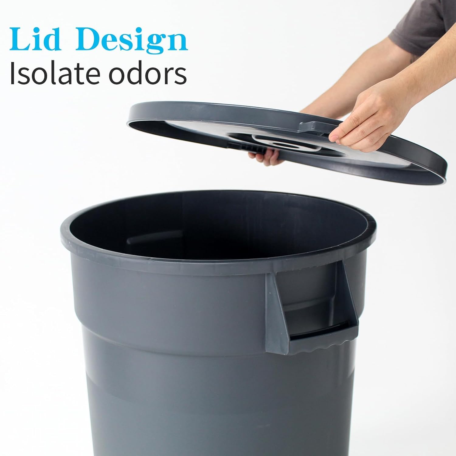32ガロン屋外用ゴミ箱、頑丈な業務用ゴミ箱、蓋と回転式ホイー - Commercial Kitchen Trash Can のレビューと価格